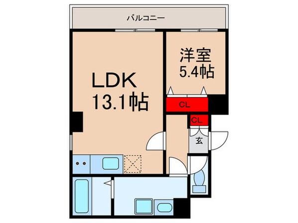 ﾌﾞﾙｯｸｻｲﾄﾞ水天宮前の物件間取画像